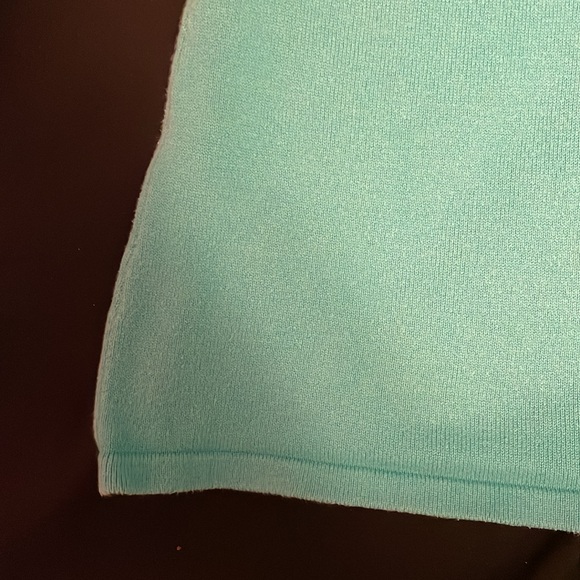 4/$20 | Teal Mesh Neckline T-Shirt with beads - Picture 5 of 7